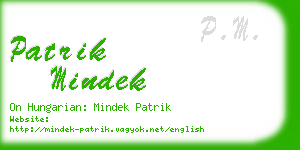 patrik mindek business card